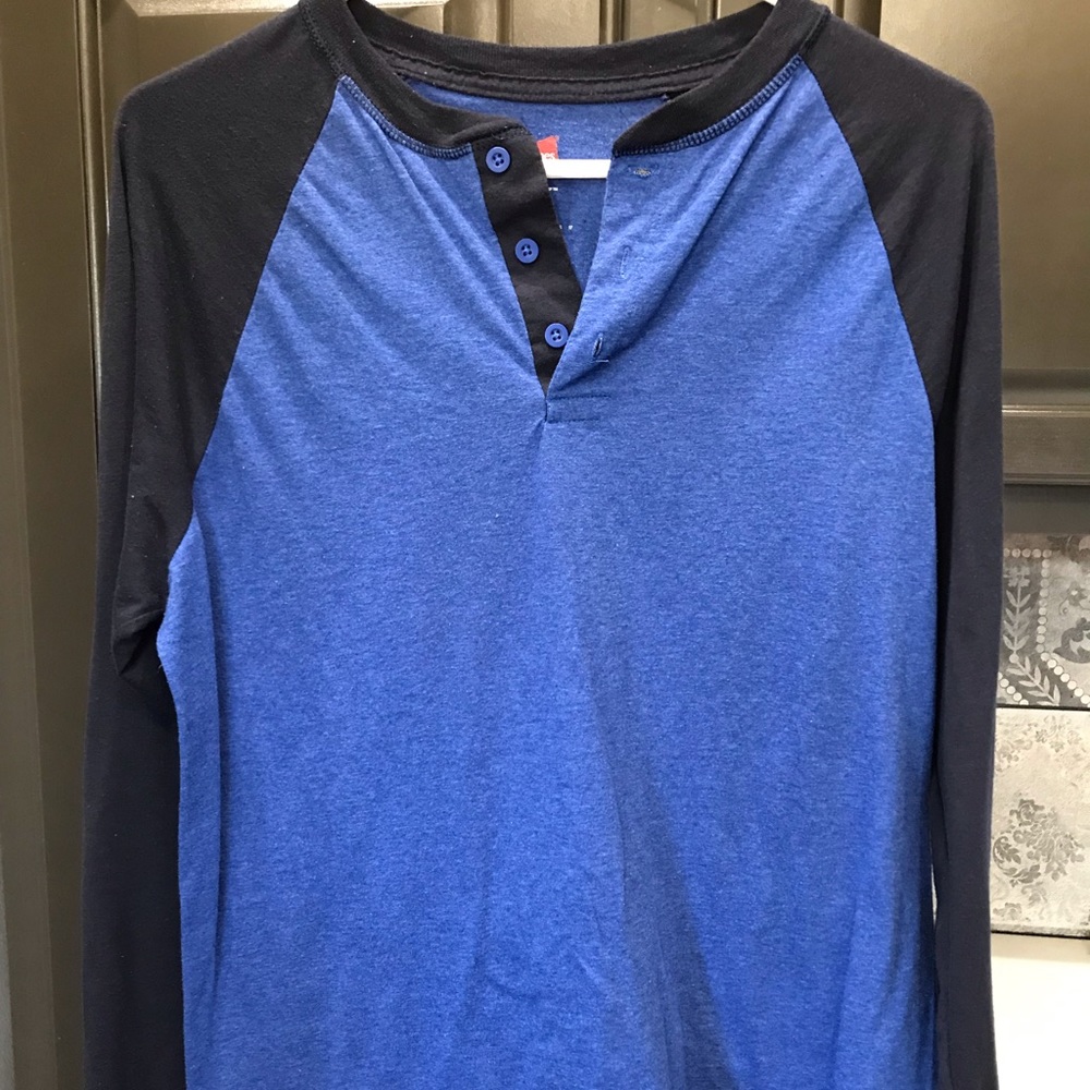 Men’s (M) Hanes L/S Blue T-shirt
